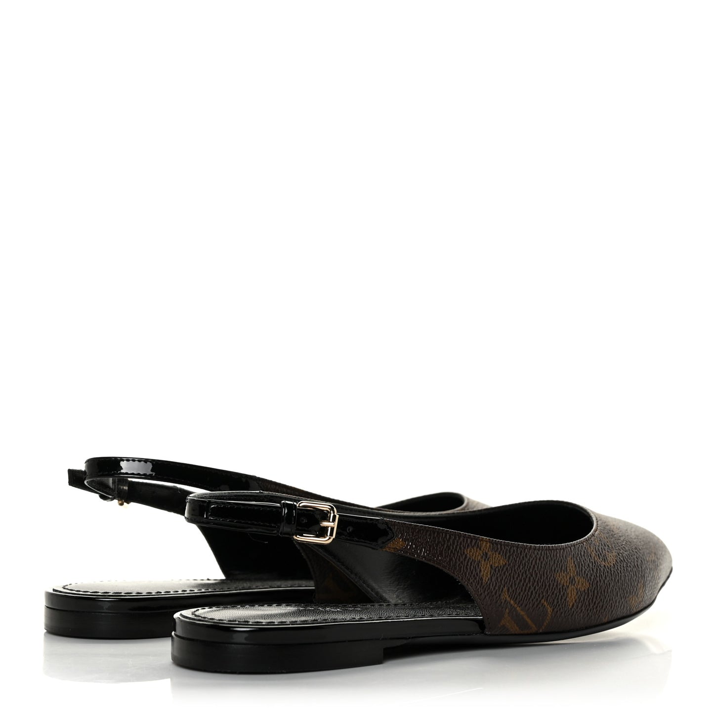 Patent Monogram Cherie Slingback Ballerina Flats 36.5