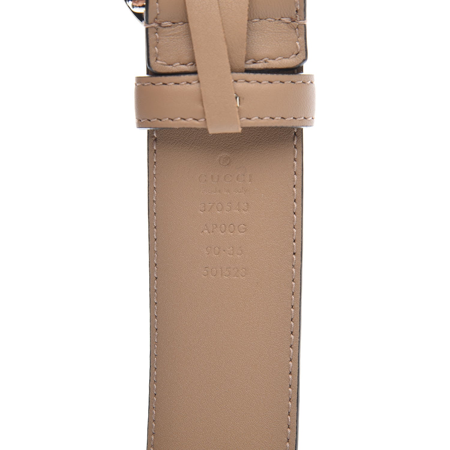 Gucci Calfskin Interlocking G 37mm Belt 90 36 Camelia 5 of 6