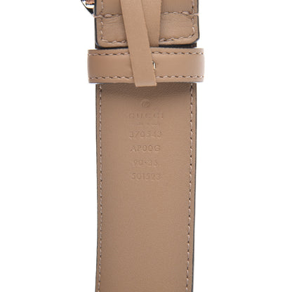 Gucci Calfskin Interlocking G 37mm Belt 90 36 Camelia 5 of 6