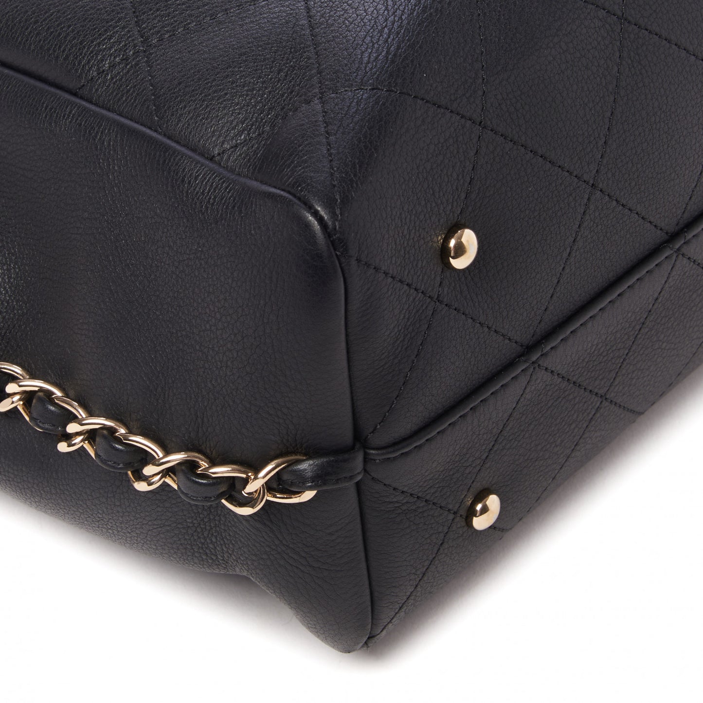 Bullskin Stitched Medium Shopping Bag Black