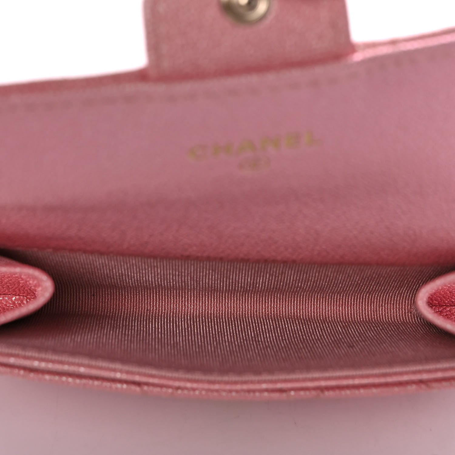 Chanel Iridescent Caviar Quilted Flap Card Holder Rose Pink 7 of 11