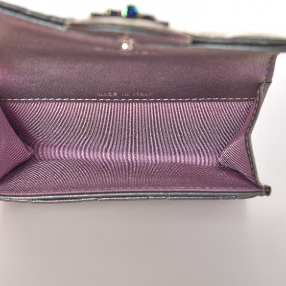 Chanel Iridescent Lambskin Quilted Reissue Flap Card Holder Light Purple 5 of 8