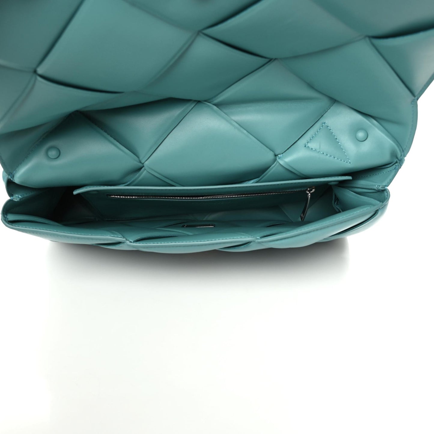 Nappa Intreccio Padded Top Handle Shoulder Bag Linoleum