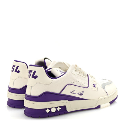 Louis Vuitton Calfskin Womens LV Trainer Sneakers 39 Purple 5 of 8