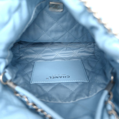 Chanel Shiny Calfskin Quilted Mini Chanel 22 Light Blue 5 of 10