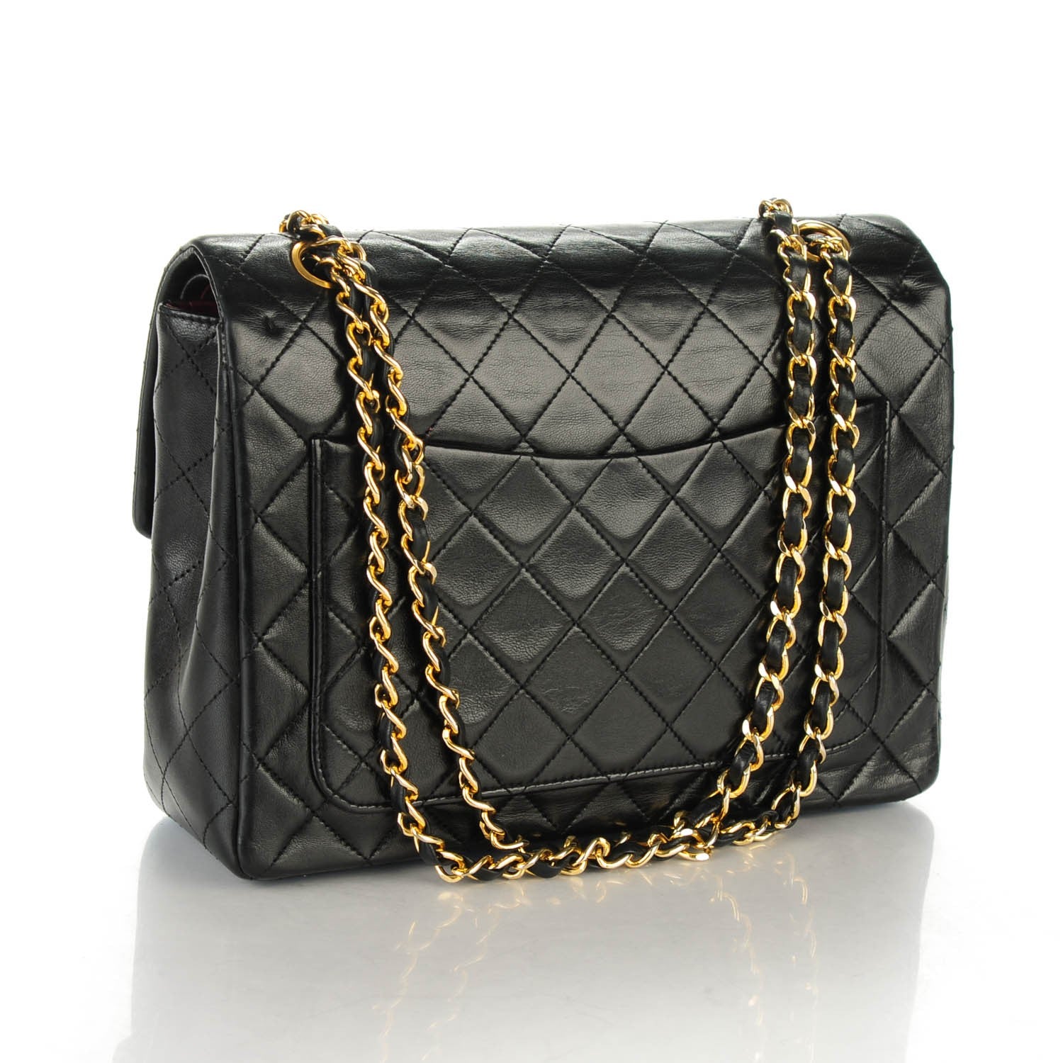 Chanel Lambskin Quilted Medium Double Flap Black 3 of 8