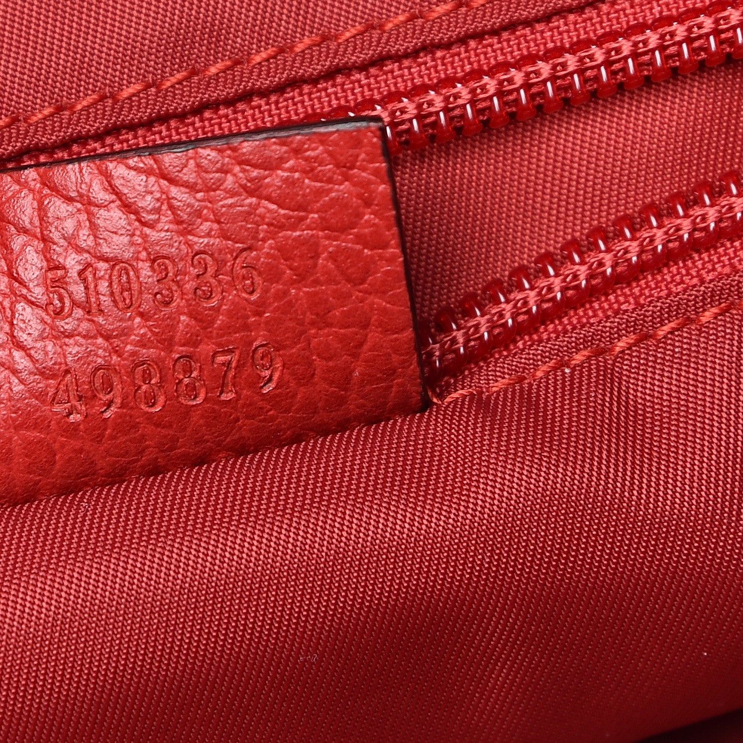 Gucci Nylon Monogram Dollar Calfskin Medium Light Double Buckle Backpack Vibrant Red 7 of 10