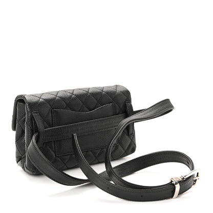 Chanel Grained Calfskin Quilted 2.55 Reissue Flap Belt Bag Clutch Black 4 of 19