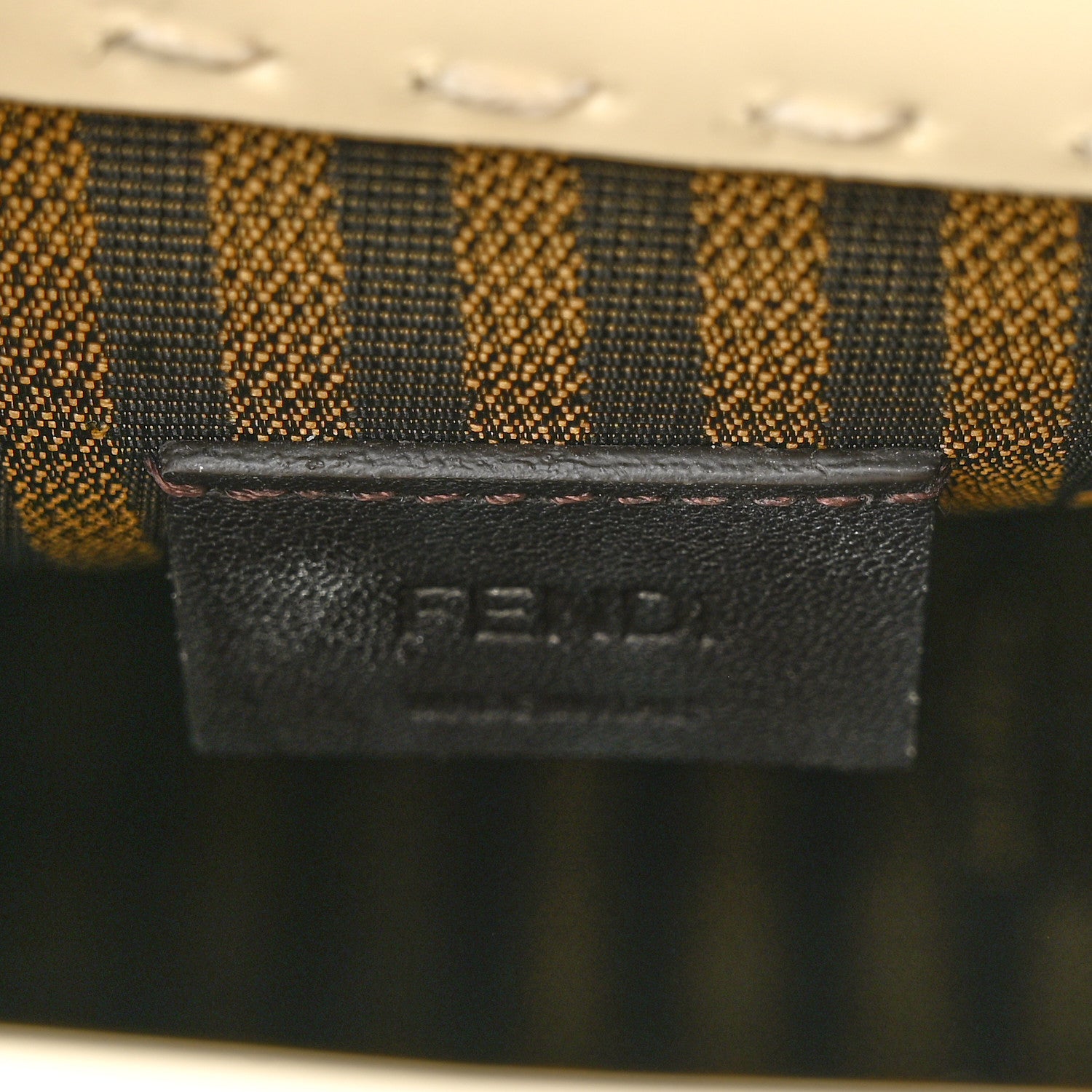 Fendi Vitello King Plexiglass Logo Embossed Mini Fendi Sunshine Shopper Tote White Ice 6 of 10