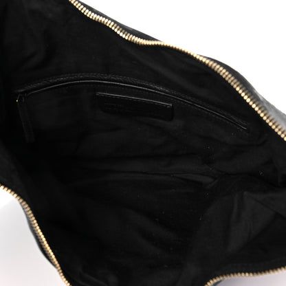 Alexander McQueen Calfskin Skull Embossed De Manta Clutch Black 6 of 7