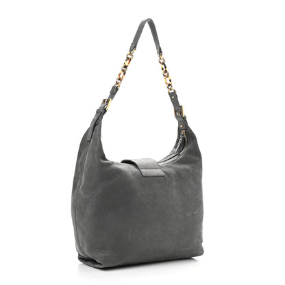 Fendi Vitello Savana Forever Hobo Grigio Tartaruga Natural 3 of 13