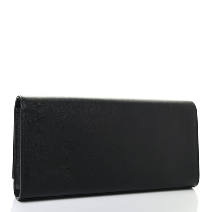 Saint Laurent Grain De Poudre Monogram Cassandre Clutch Black 4 of 15