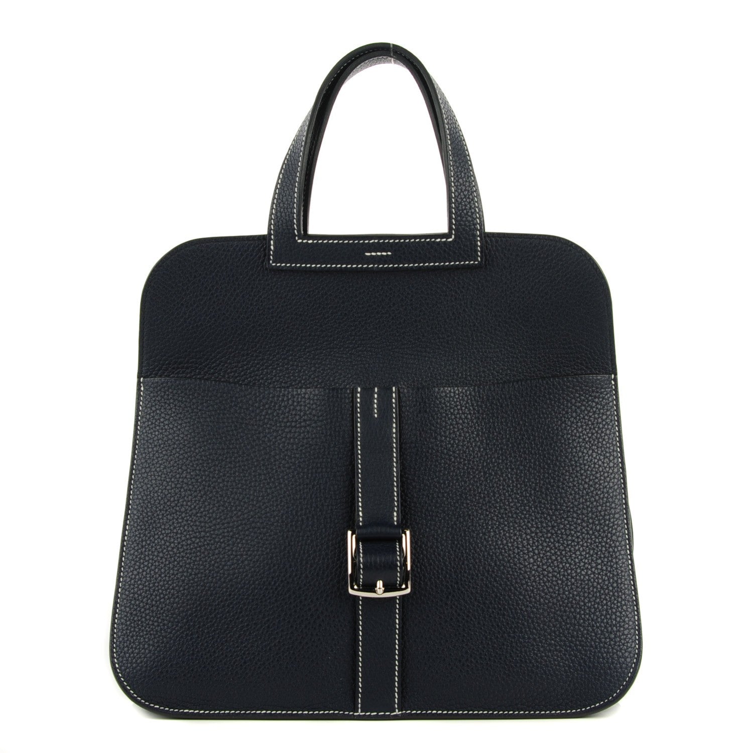 Hermes Taurillon Clemence Halzan 31 Bleu Saphir 1 of 8