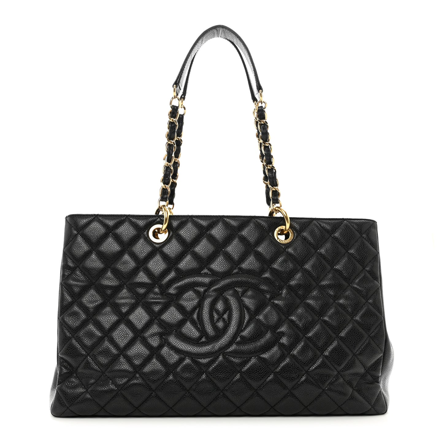 Caviar Quilted XL Grand Shopping Tote GST Black