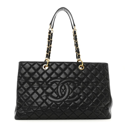 Chanel Caviar Quilted XL Grand Shopping Tote GST Black 1 of 11