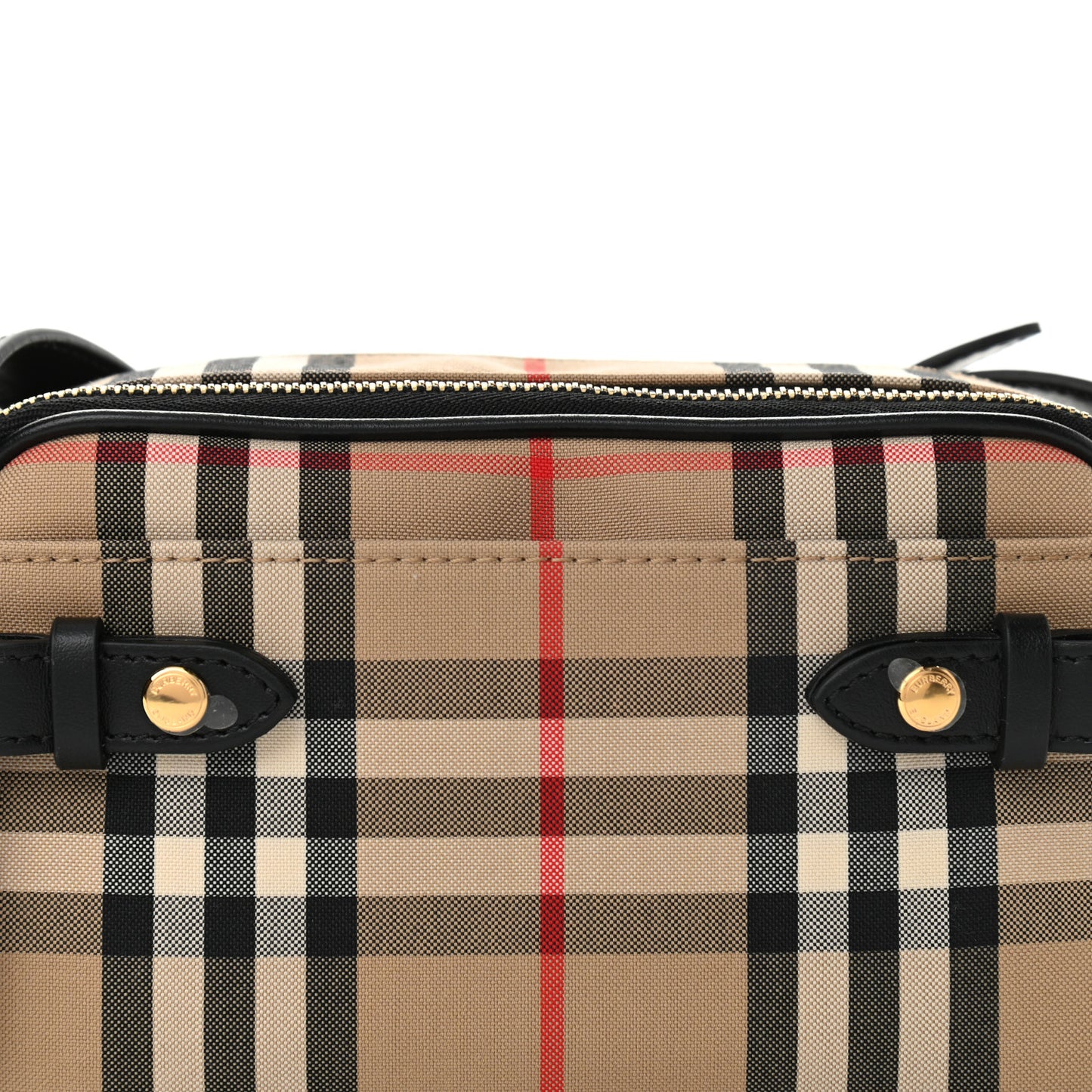 Calfskin Vintage Check Micro Camera Bag Archive Beige