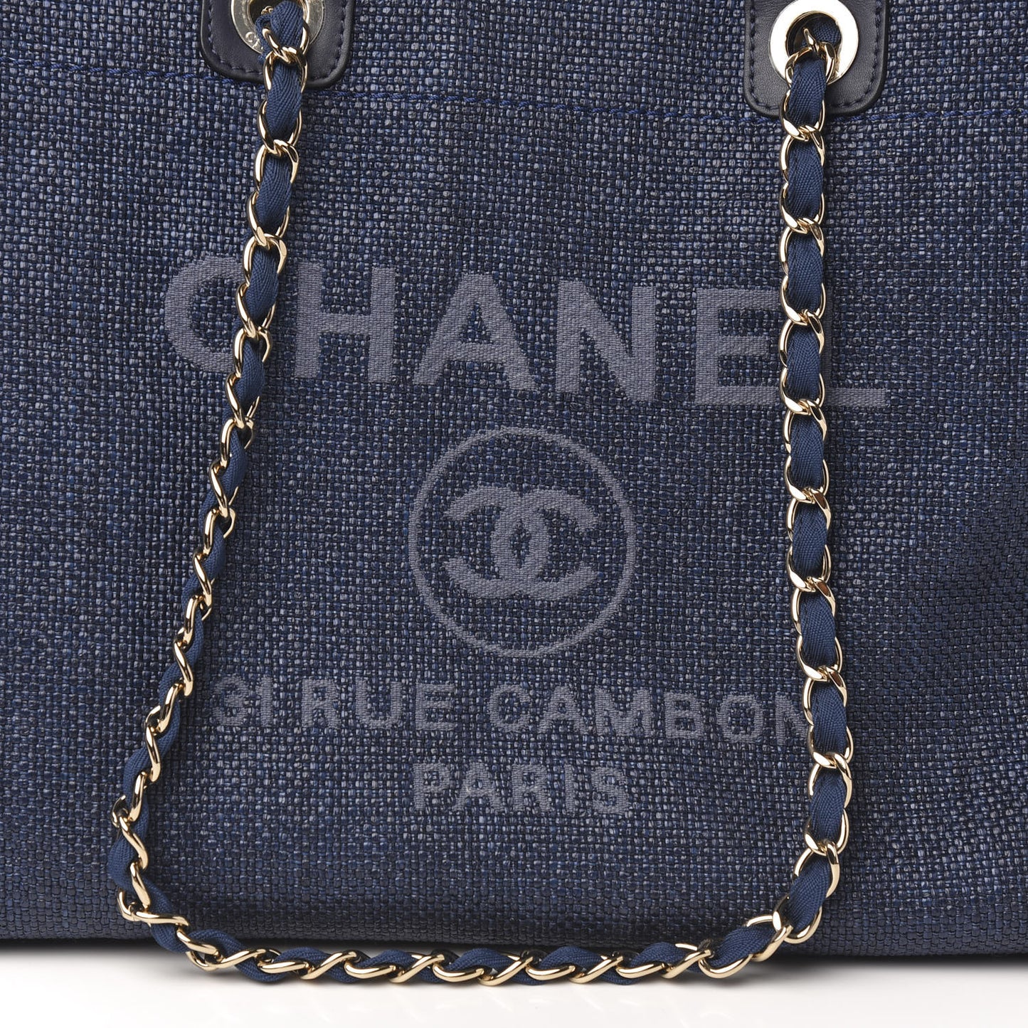 Denim Medium Deauville Tote Dark Blue