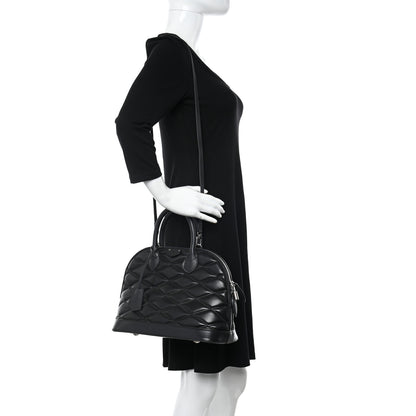 Louis Vuitton Lambskin Studded Malletage Alma PM Black 2 of 10