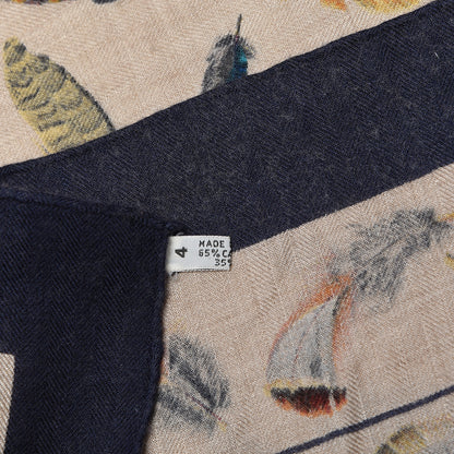 Hermes Cashmere Silk Plumes par Henri de Linares Scarf 90 5 of 5