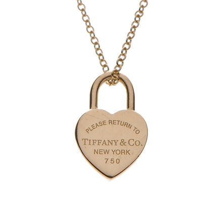 Tiffany 18K Yellow Gold Return to Heart Tag Pendant Necklace 3 of 10