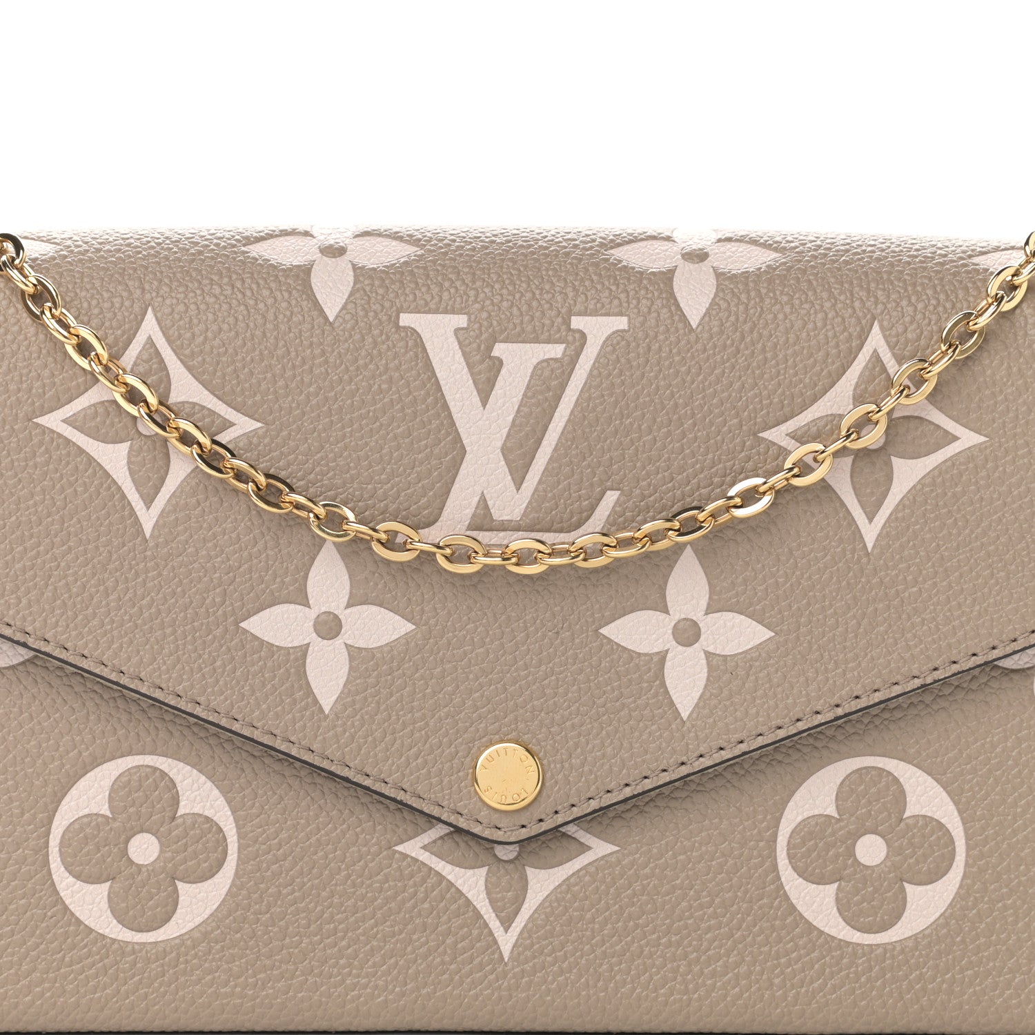 Louis Vuitton Empreinte Monogram Giant Felicie Pochette Tourterelle Creme 9 of 13