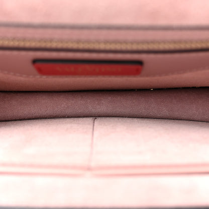 Valentino Garavani Vitello Groumette Small Rockstud Demilune Shoulder Bag Lipstick 5 of 9