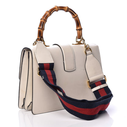 Gucci Calfskin Bamboo Web Medium Dionysus Top Handle Bag White Blue Hibiscus Red 3 of 17