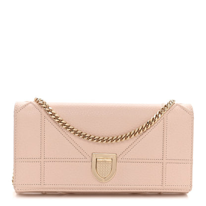 Christian Dior Grained Calfskin Diorama Croisiere Chain Wallet Rose Poudre 1 of 10