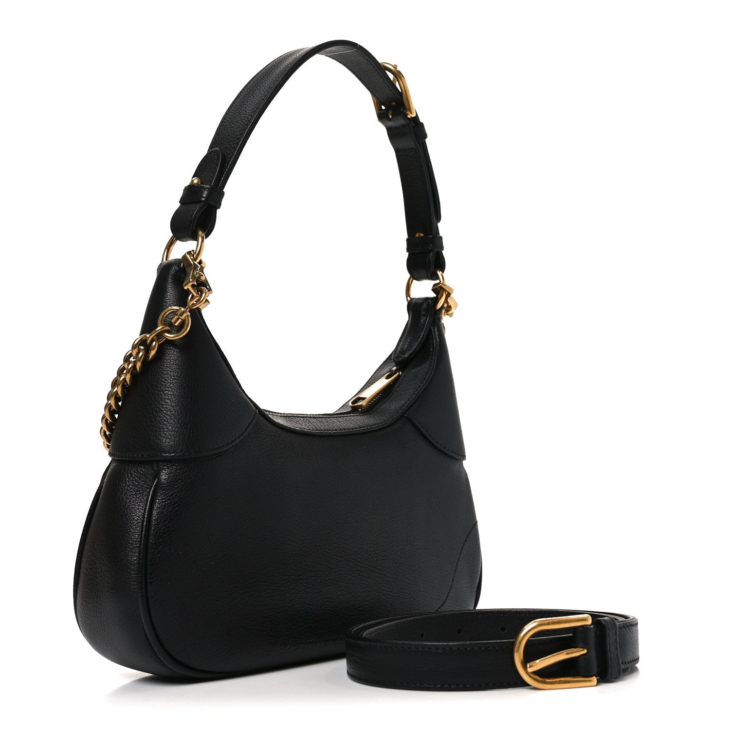 Gucci Goatskin Small Aphrodite Shoulder Bag Black 3 of 10