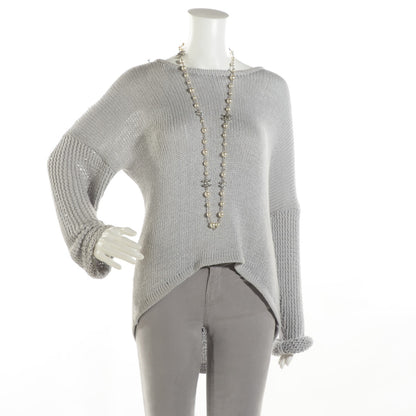 Chanel Crystal Pearl CC Long Necklace Silver 5 of 6