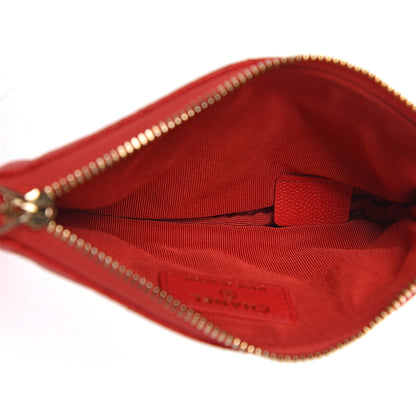 Chanel Caviar Quilted Small Cosmetic Case Red 4 of 7