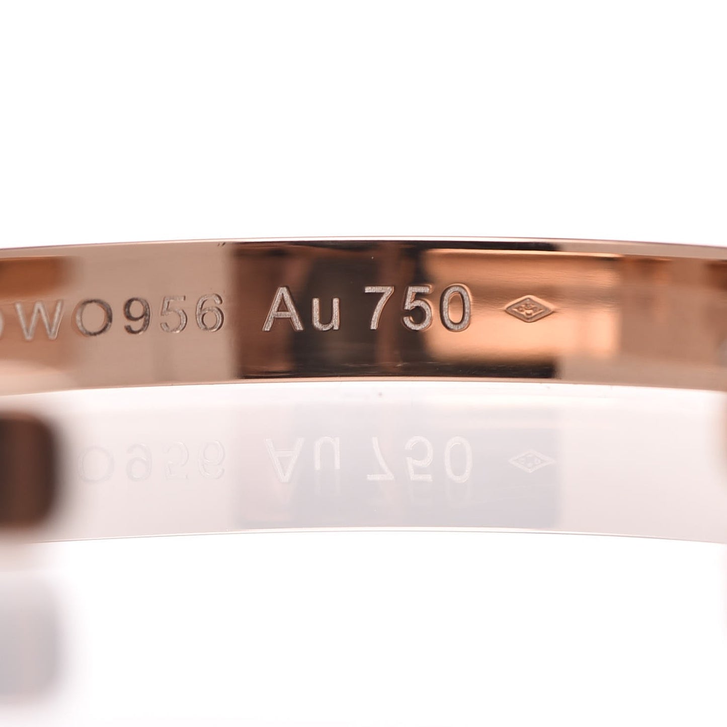 18K Pink Gold LOVE Cuff Bracelet 18