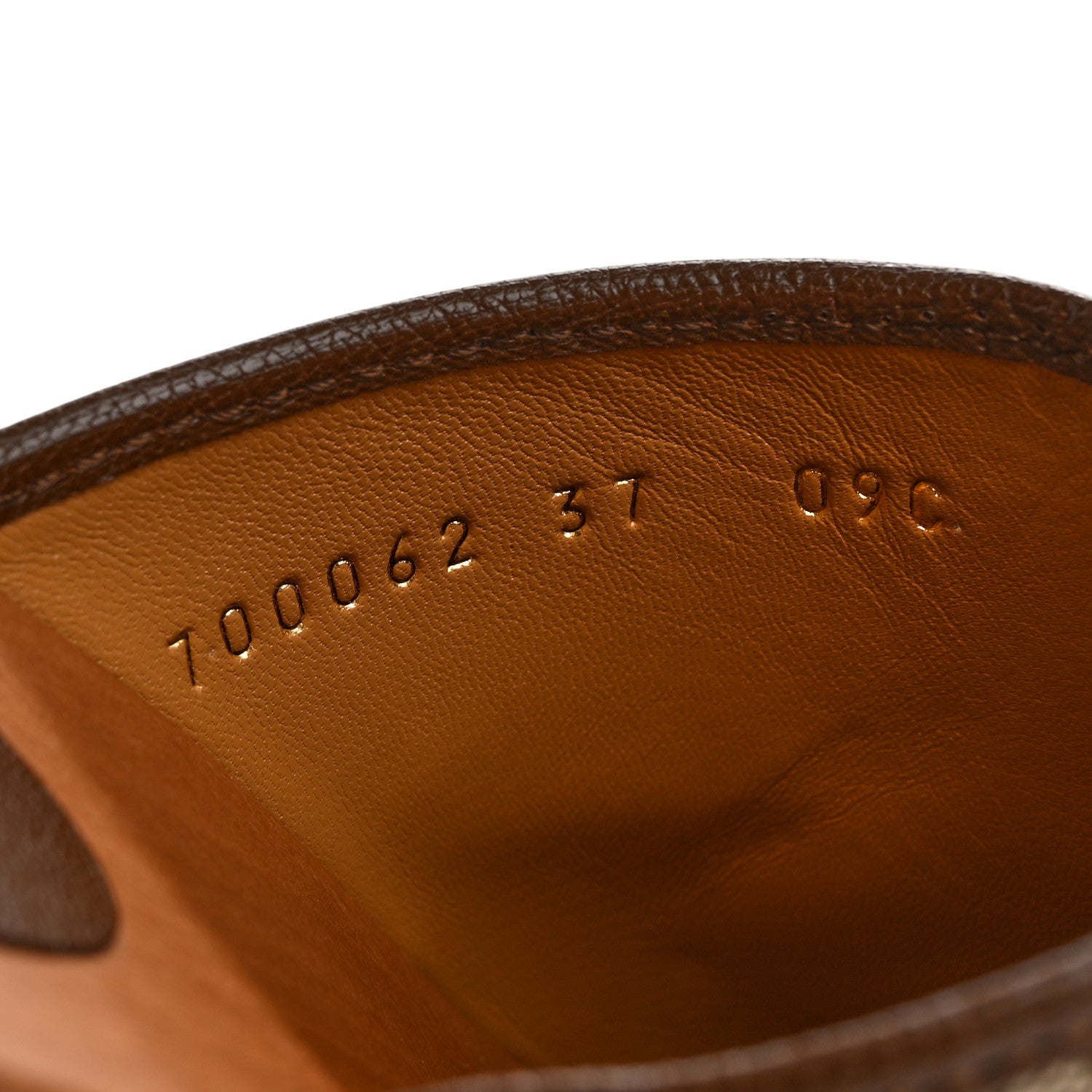 Gucci Monogram Goatskin Horsebit Clog Mules 37 Beige Ebony Brown