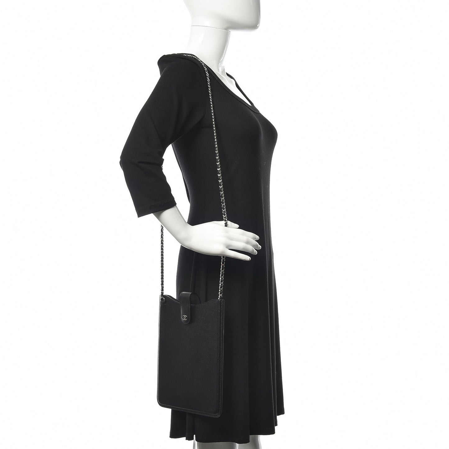 Caviar iPad Case Crossbody Black