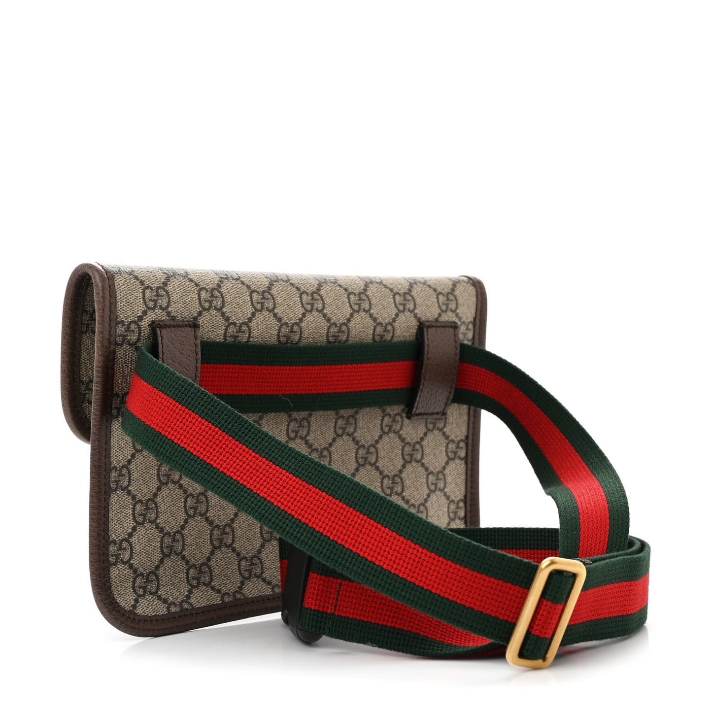 GG Supreme Monogram Neo Vintage Web Belt Bag Brown