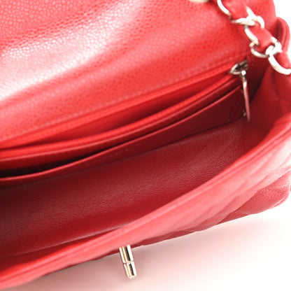 Chanel Caviar Quilted Mini Rectangular Flap Red 5 of 9