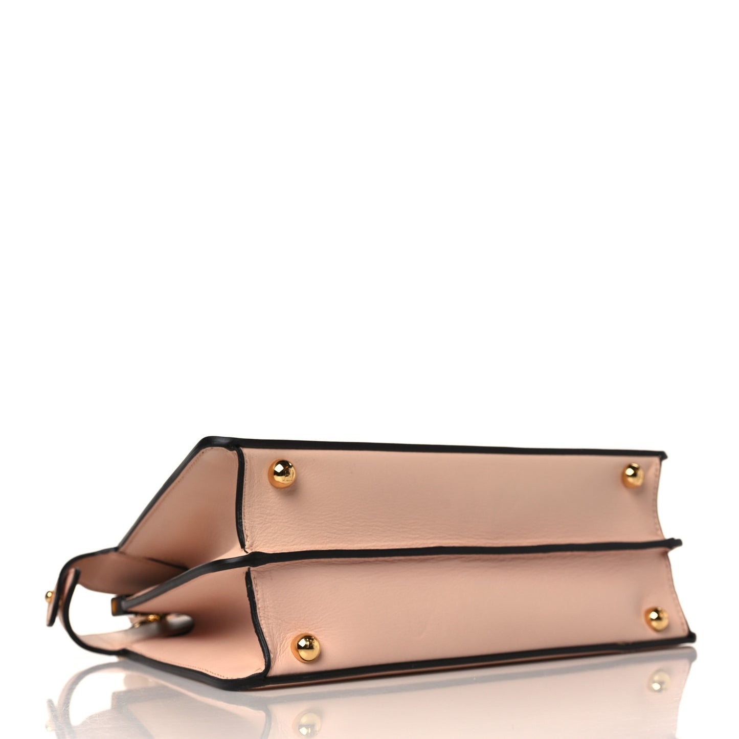 Vitello Seta Shiny Nappa Plexiglass Small Peekaboo I SEE U Satchel Light Rose