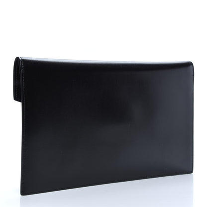 Saint Laurent Smooth Shiny Calfskin Monogram Uptown Pouch Black 3 of 6