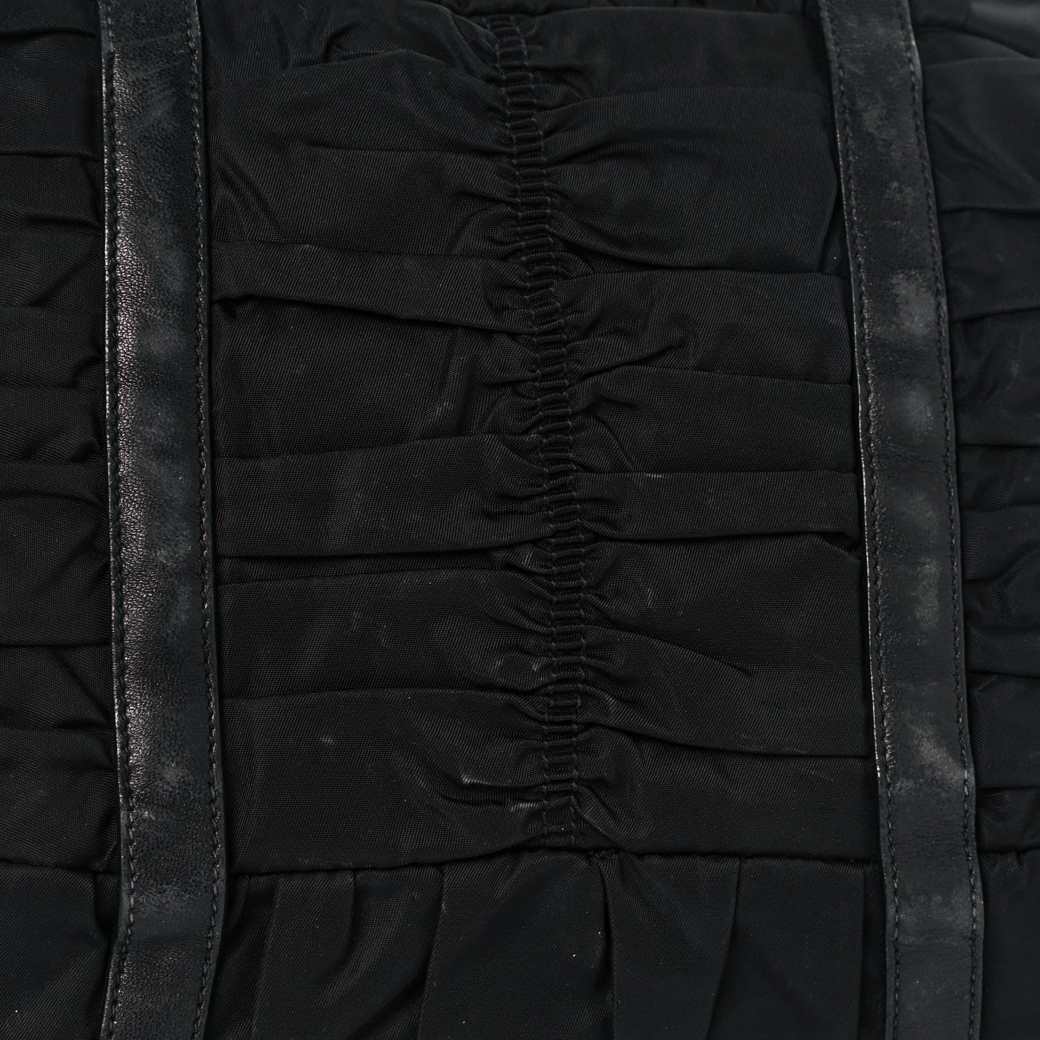 Prada Tessuto Nylon Nappa Braided Gaufre Shopping Satchel Black 19 of 20