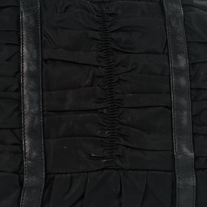 Prada Tessuto Nylon Nappa Braided Gaufre Shopping Satchel Black 19 of 20