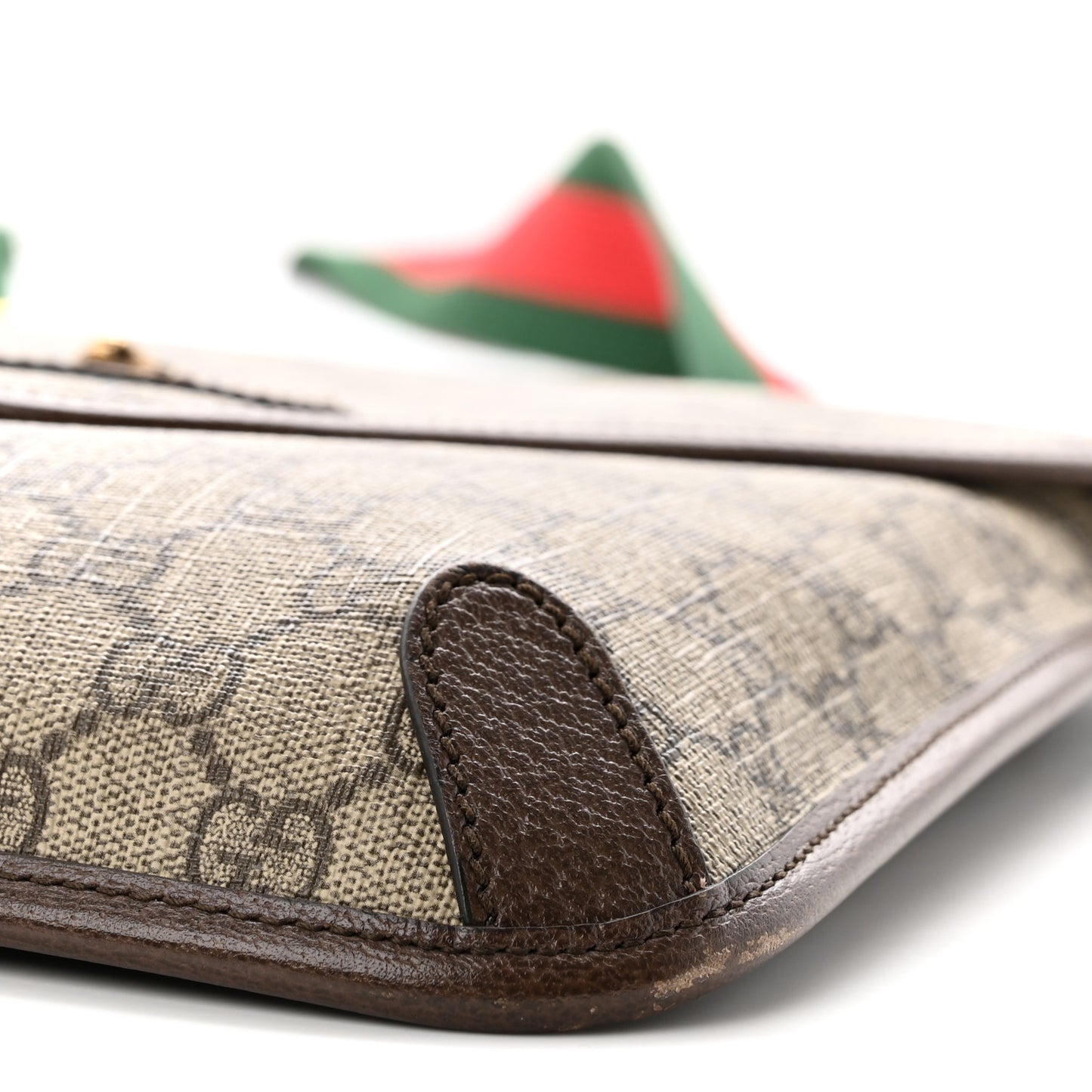 GG Supreme Monogram Web Medium Neo Vintage Flap Messenger Bag Beige New Acero Acero