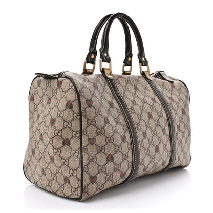 Gucci GG Plus Monogram Hearts Medium Joy Boston Dark Brown 3 of 15