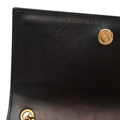 Saint Laurent Suede Embroidered Birds Monogram Chain Wallet Black 14 of 17