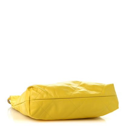 Chanel Shiny Calfskin Quilted Small Chanel 22 Yellow 5 of 13