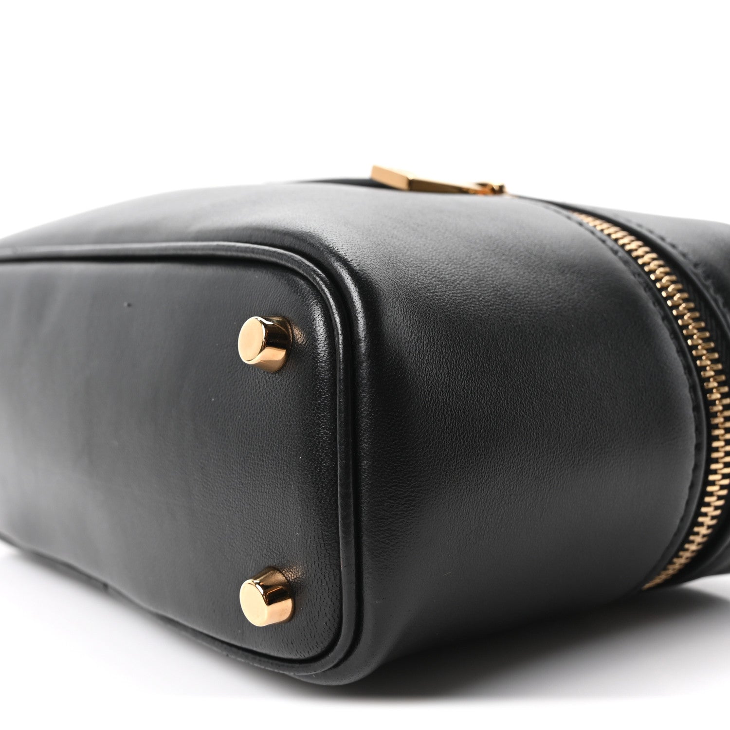 Versace Lambskin Tag Vanity Bag Black 1938940 – FASHIONPHILE