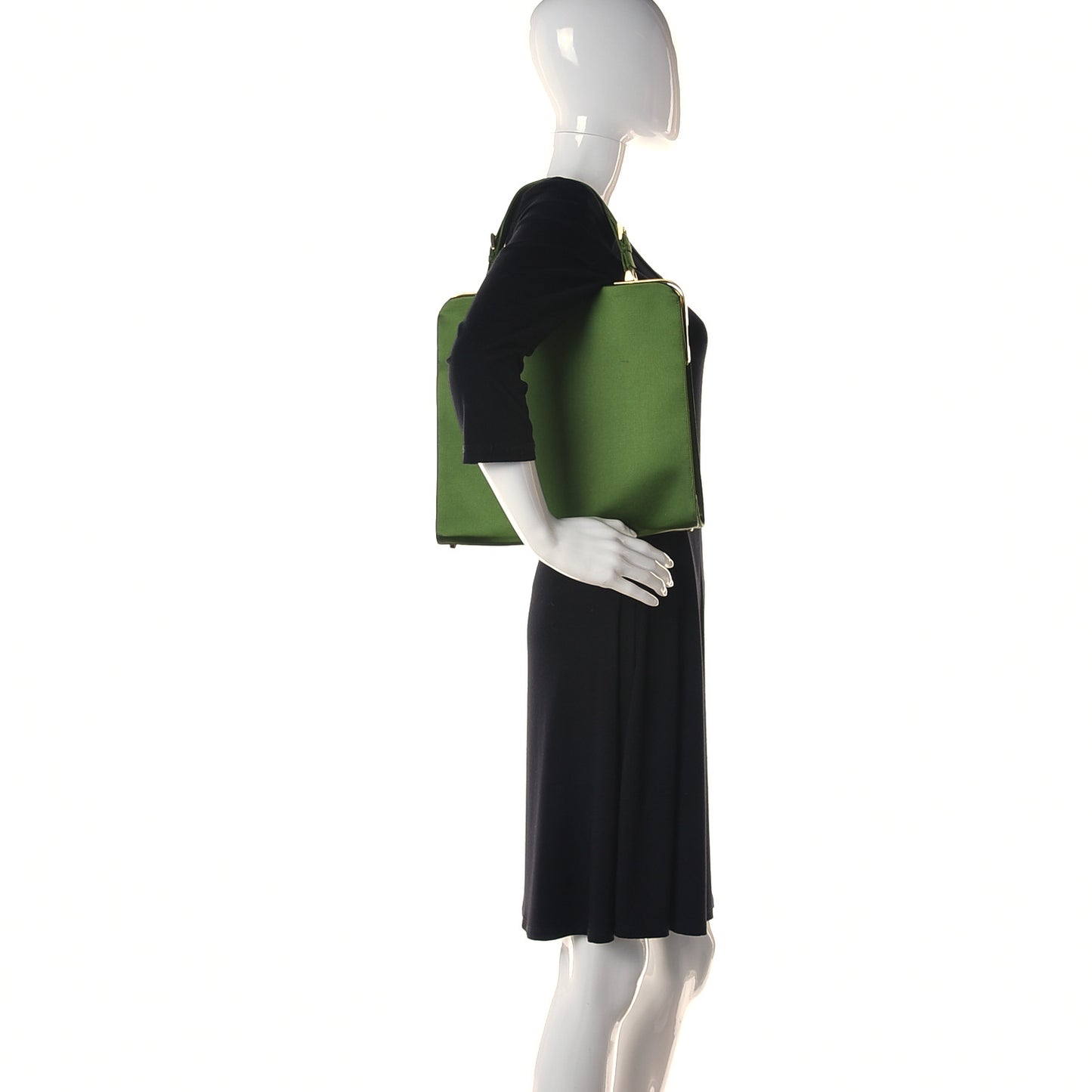 Satin Framed Bag Green