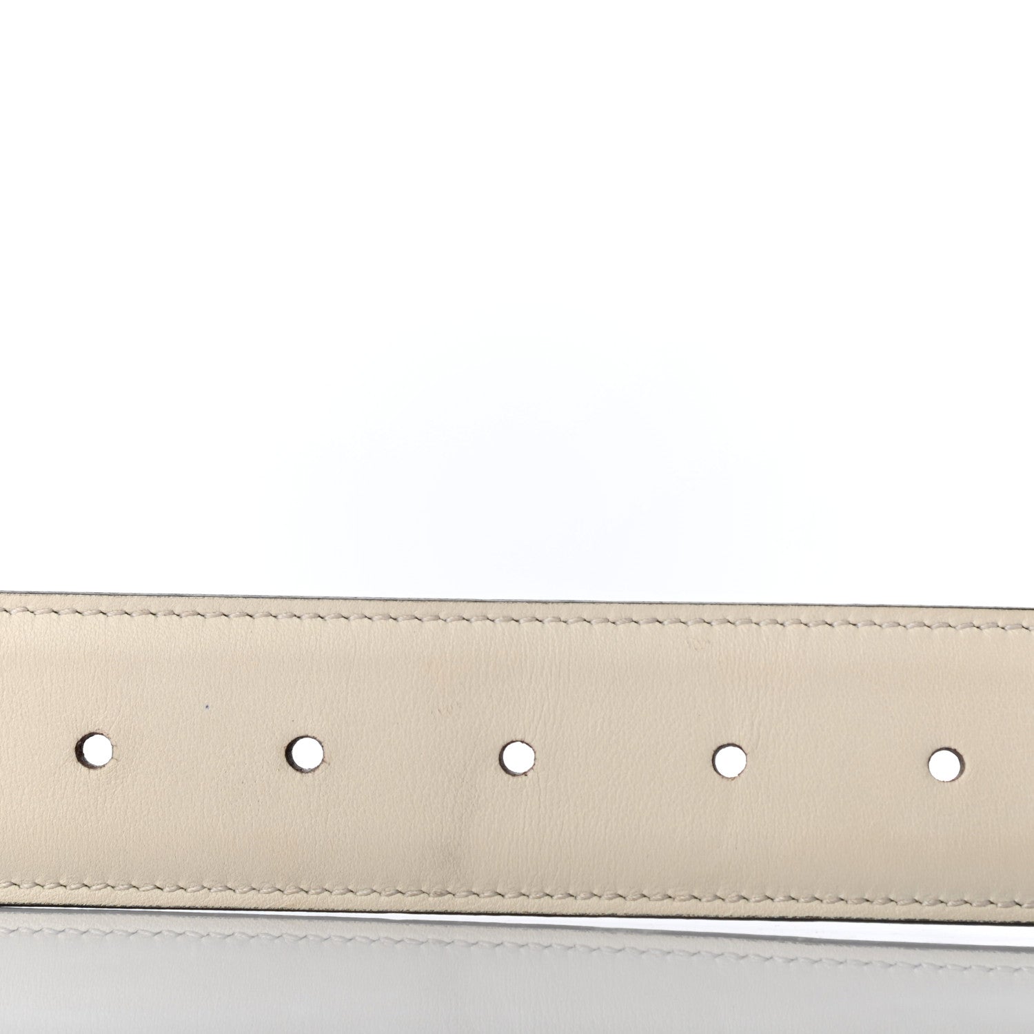 Gucci Calfskin Interlocking G 37mm Belt 90 36 Mystic White 4 of 5
