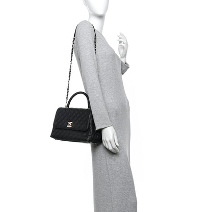 Chanel Caviar Quilted Small Coco Chain Handle Flap Black 2 of 10