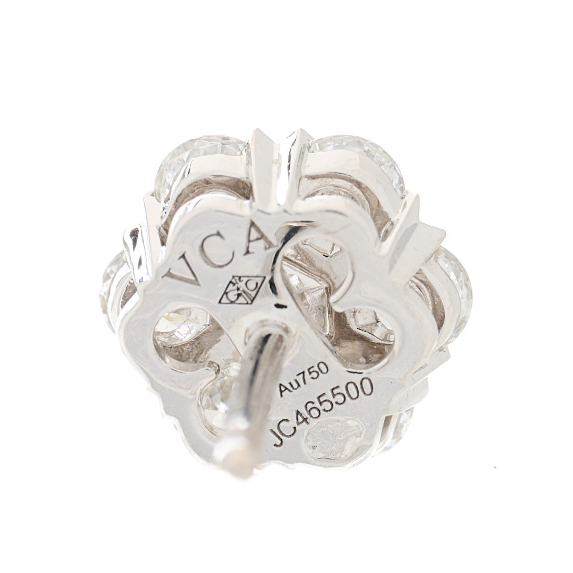 18K White Gold Diamond Fleurette Earrings
