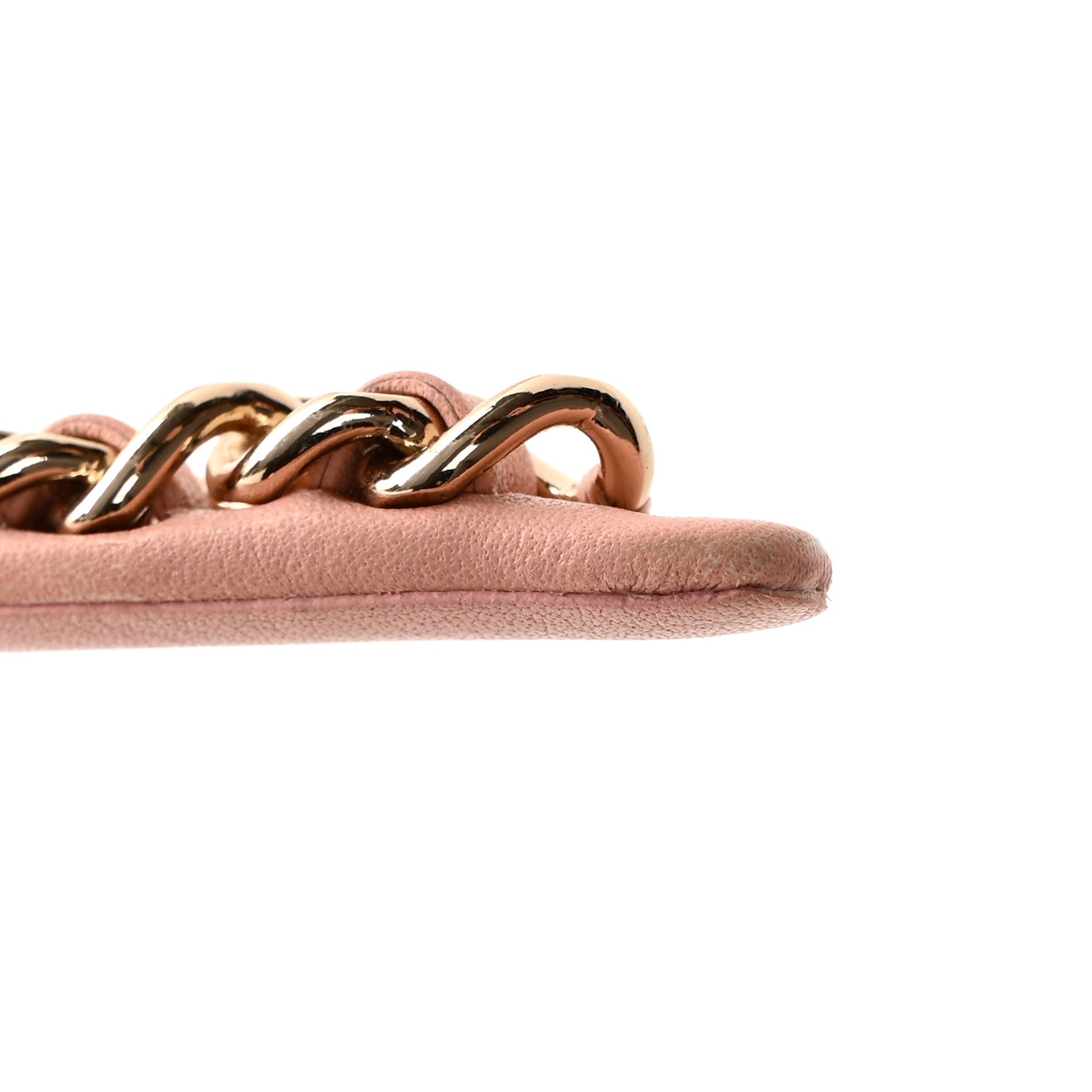 Chanel Metal Lambskin CC Turnlock Chain Headband Gold Pink 6 of 8